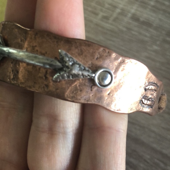 Brass arrow boho bracelet - Picture 2 of 6